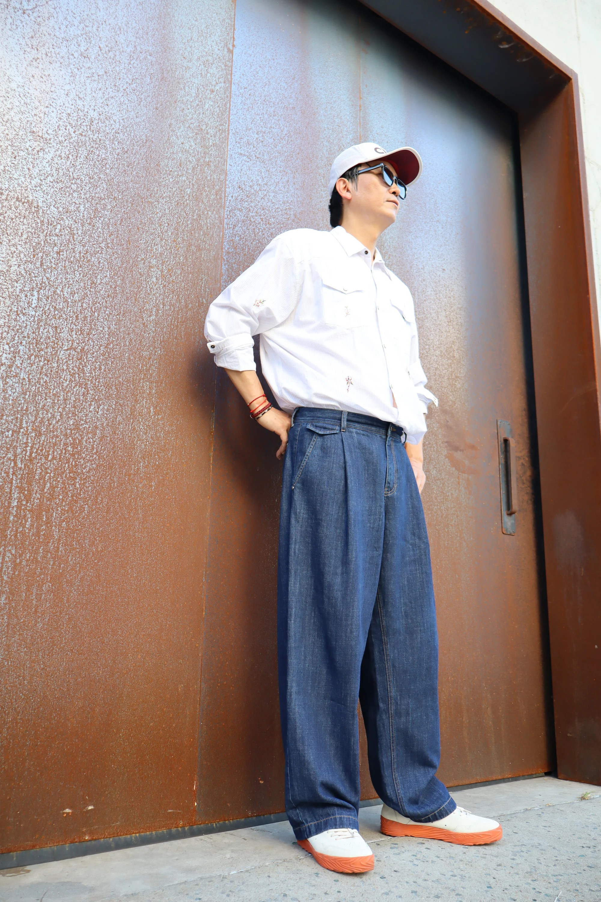 와이드 원턱 데님팬츠 ( Wide one tuck denim pants) CBJ27005