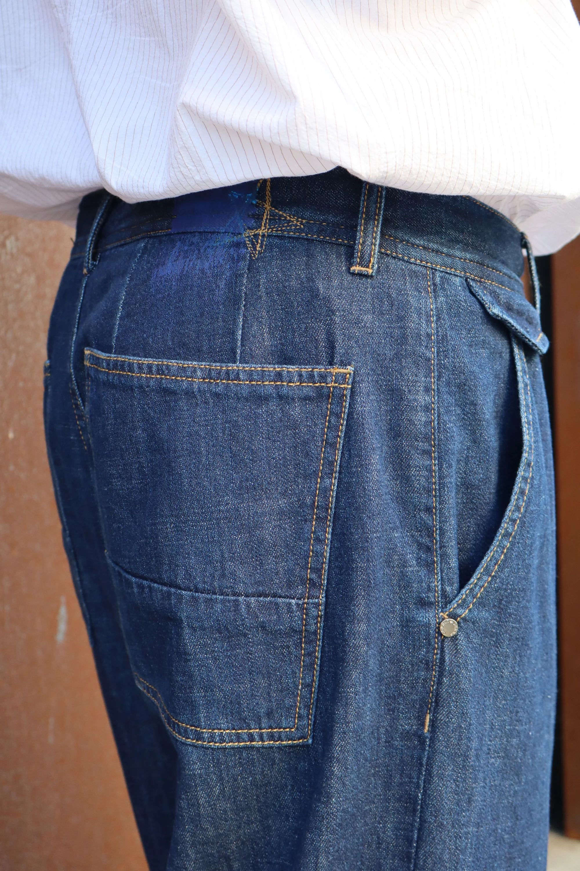 와이드 원턱 데님팬츠 ( Wide one tuck denim pants) CBJ27005
